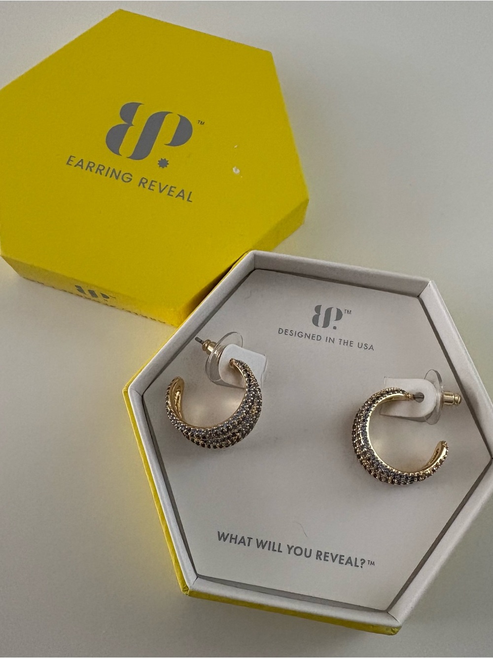Bomb Party Inside Out Hoops Earring ER16168 Blue Spinel Gold Plating
